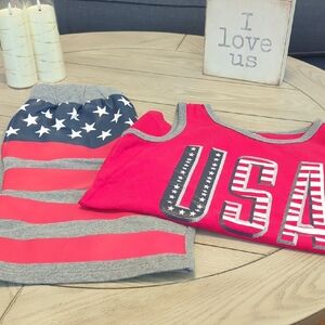 Patriotic USA Tank and Short Set